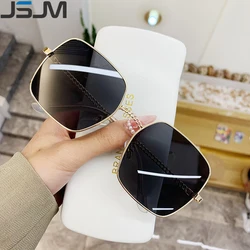 JSJM Gafas de Sol Tácticas Mujer Montura Grande Metal UV400