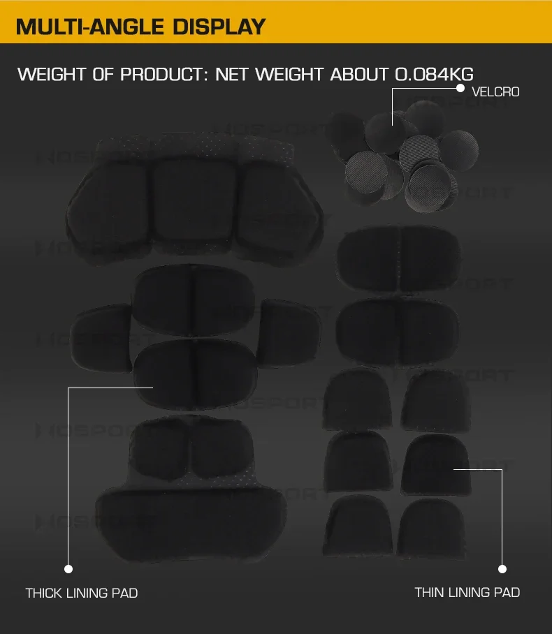 Conjunto de relleno para casco