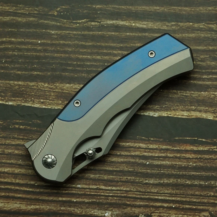 Cuchillo EDC plegable RattleSnake F05 titanio acero M390 - imagen 5