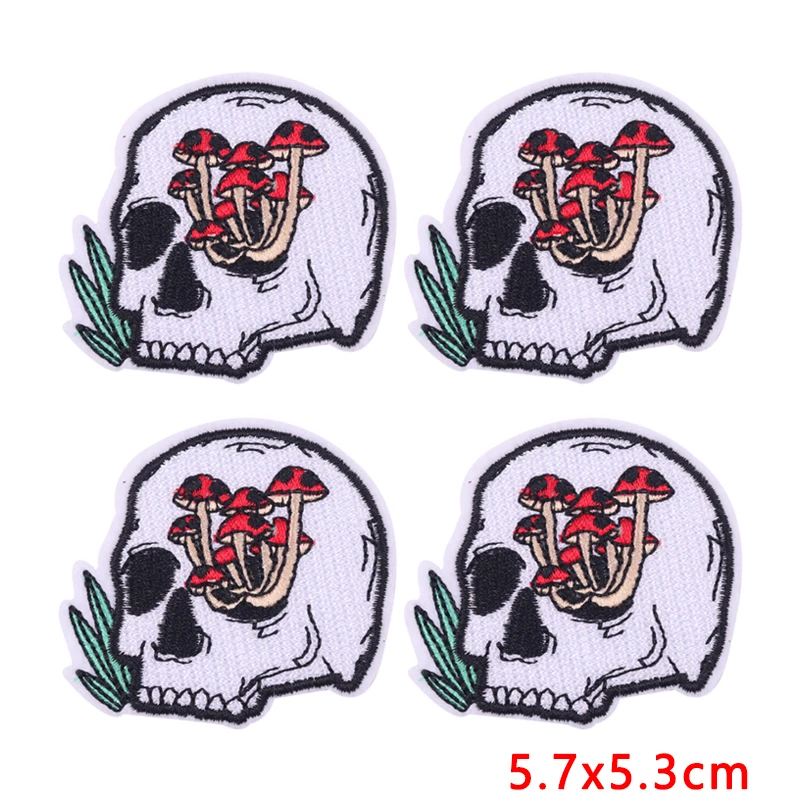 Parches termoadhesivos calaveras punk góticos para chaquetas y ropa - imagen 4