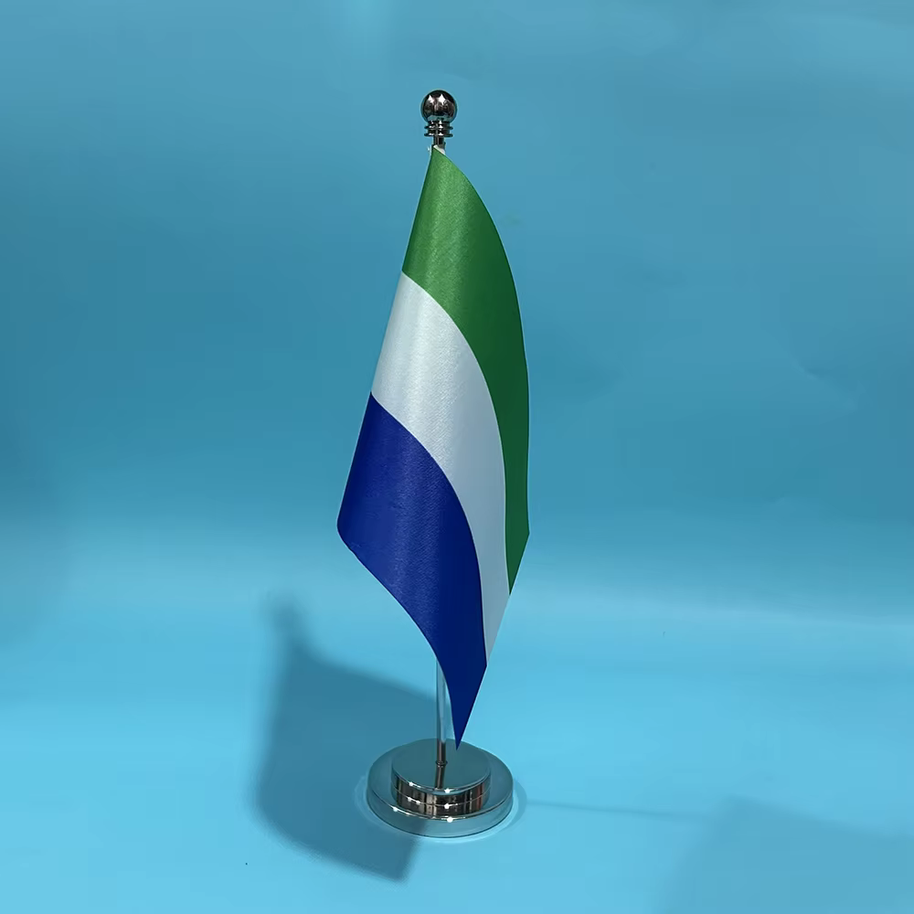 Bandera de escritorio Sierra Leona en poliéster nacional - imagen 3