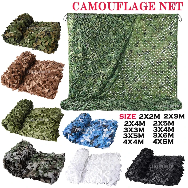 Red de camuflaje táctica para exterior, caza y sombra en jardín