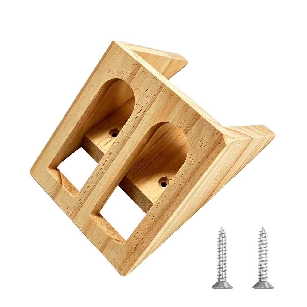 Soporte triangular de madera para pistolas táctico con orificios