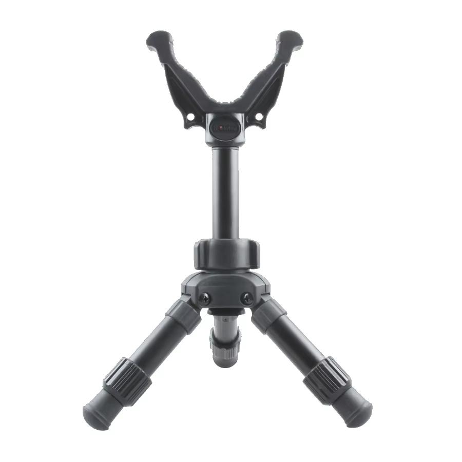 Trípode aluminio tipo yoke V regulable para tiro y caza profesional