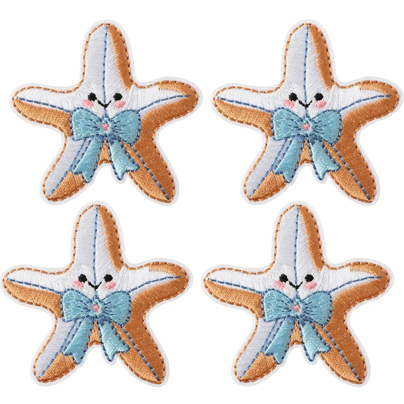 Parche termoadhesivo para ropa estilo playa con concha y estrella - imagen 2
