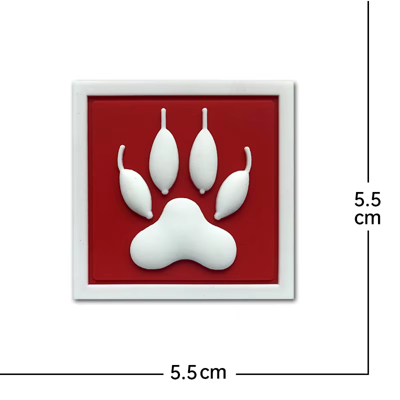 Parche PVC táctico pata de lobo – Insignia adhesiva para uniforme - imagen 3
