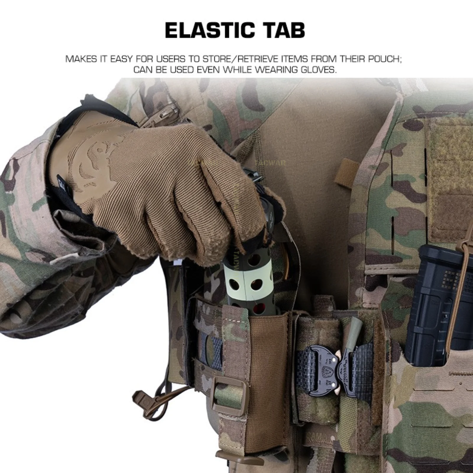 Bolsa flashbang táctica para linterna y portacargadores MOLLE - imagen 5