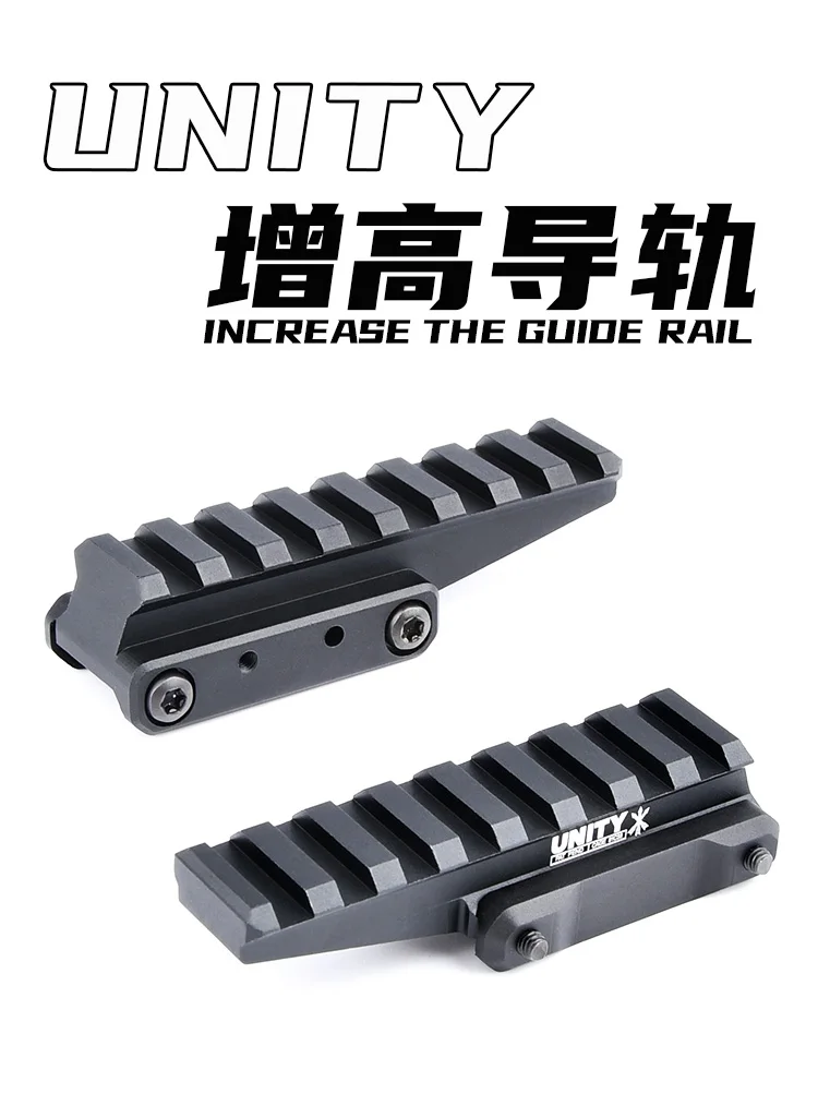 Elevador táctico UNITY para miras EOTECH visto en ángulo lateral