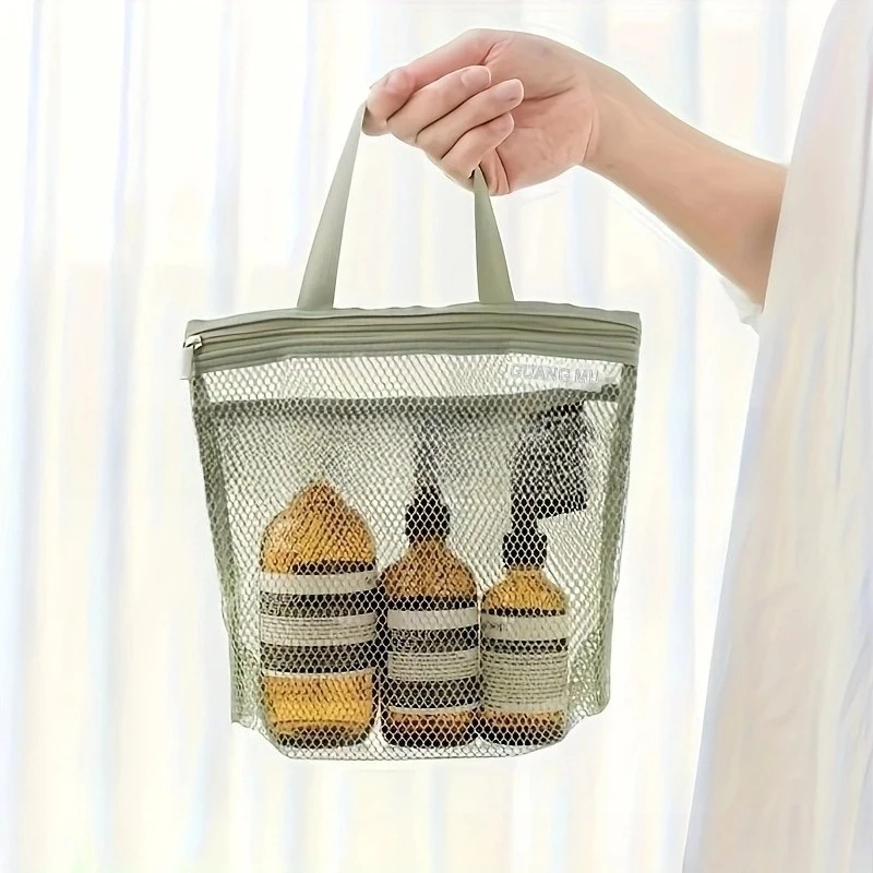 Bolsa de viaje táctica de malla hueca para aseo y maquillaje - imagen 4