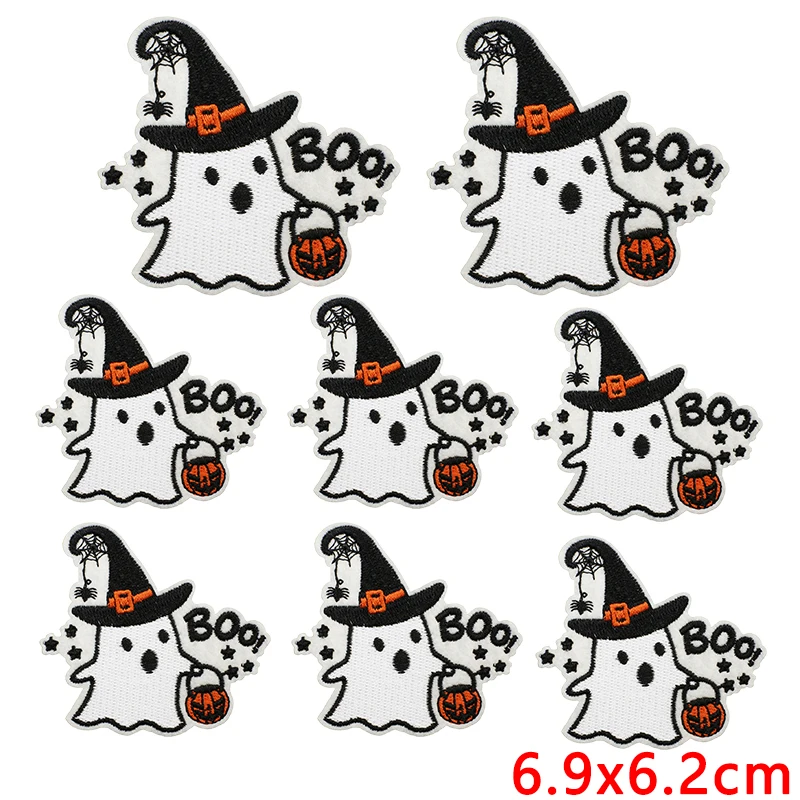 Parches bordados tácticos Halloween calabaza fantasma baloncesto - imagen 4