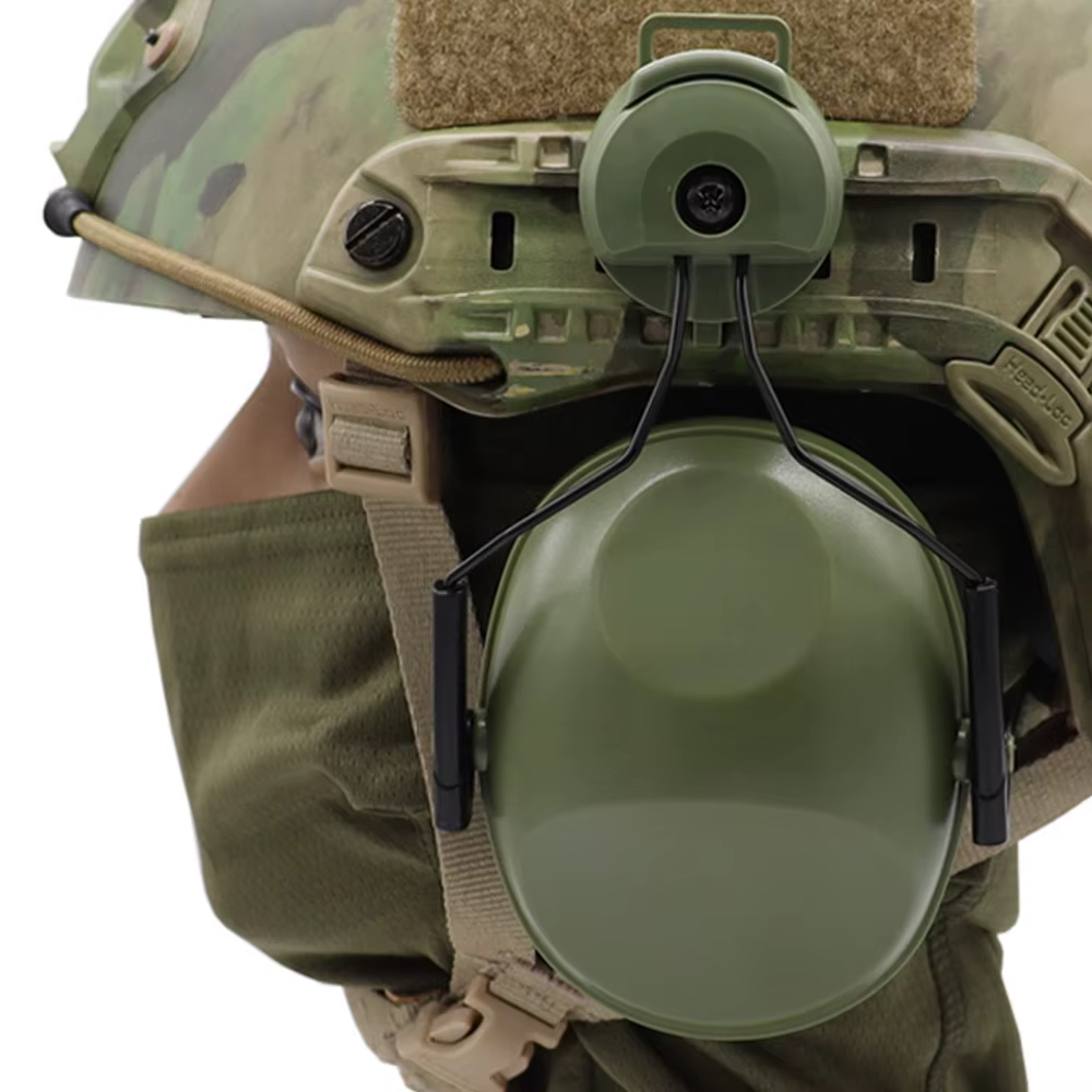 Protector auditivo táctico montado en casco para caza y tiro - imagen 2
