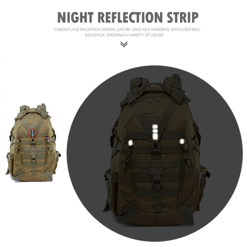 Mochila táctica MOLLE ripstop para senderismo, caza y camping - imagen 4
