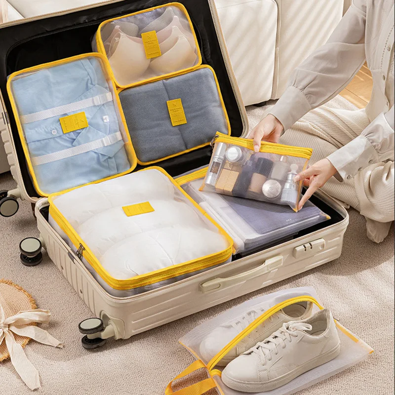 Organizador viaje – cubos de embalaje maletas ropa zapato plegable