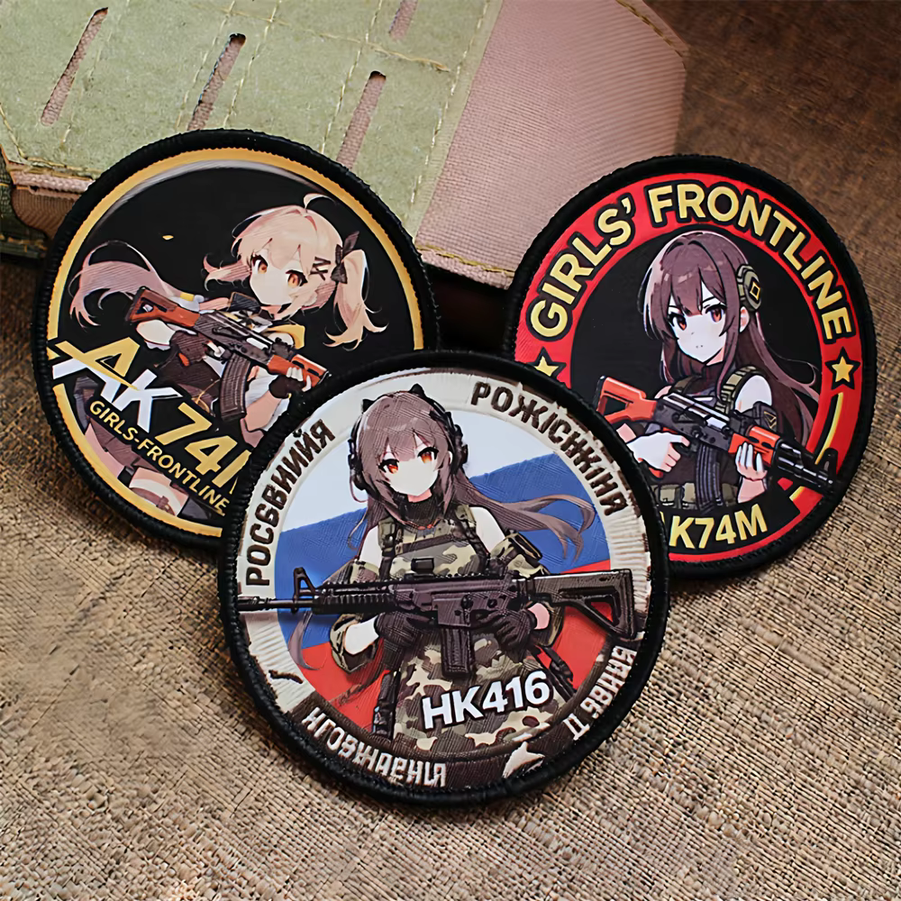 Parche táctico Girls' Frontline animado AK74M HK416 DIY ropa bolsos