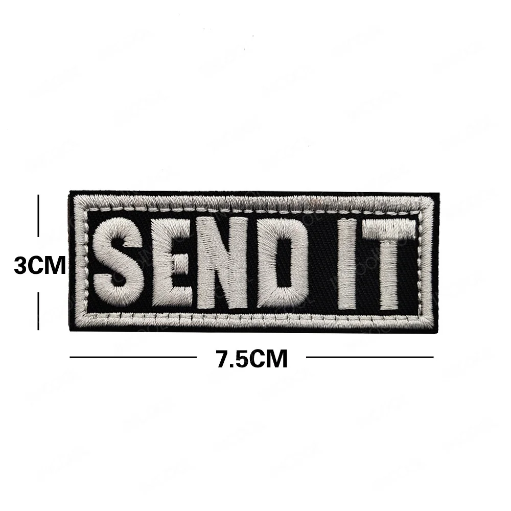 Send It Parches Tácticos Bordados para Llavero, Mochila y Ropa - imagen 2