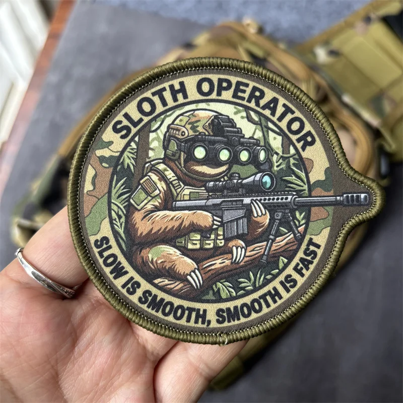 Parche táctico SLOTH OPERATOR con velcro para uniforme y mochila - imagen 4