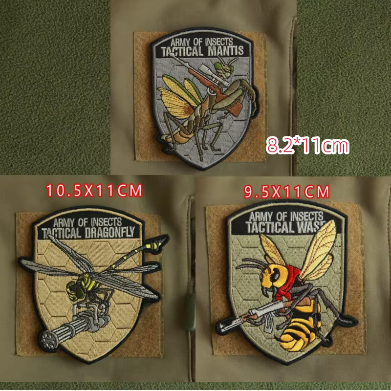 Parche táctico libélula Velcro MOLLE para mochila o brazalete