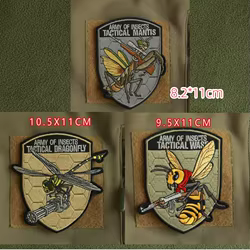 Parche táctico libélula Velcro MOLLE para mochila o brazalete