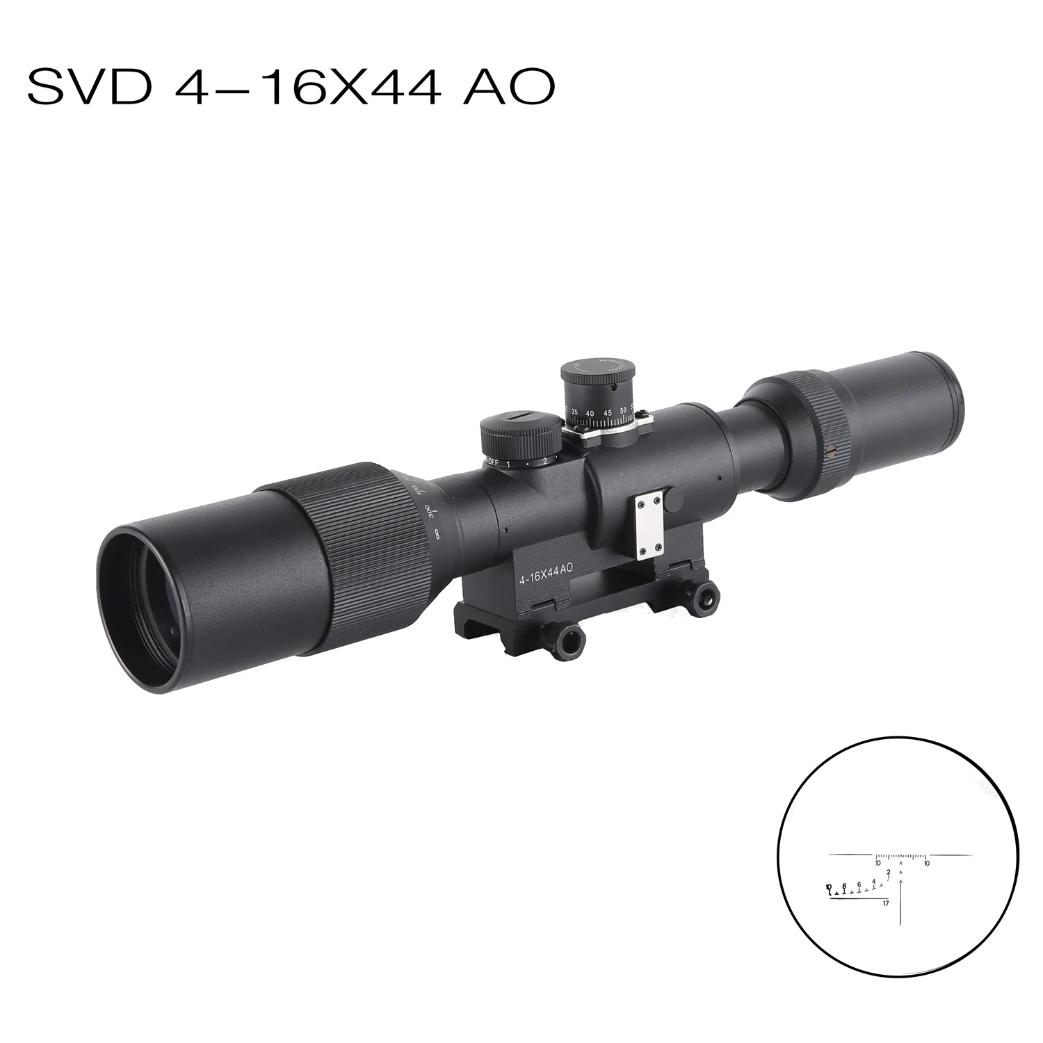 Mira óptica táctica SVD FFP AO antichoque para rifle - imagen 3
