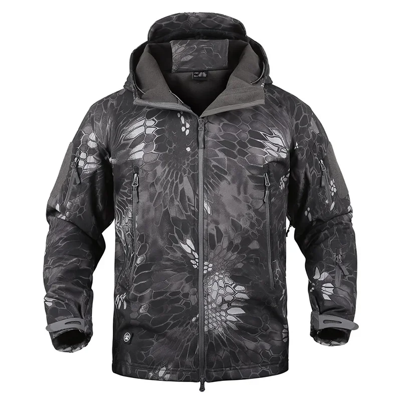 Chaqueta táctica impermeable hombre invierno con capucha senderismo - imagen 2