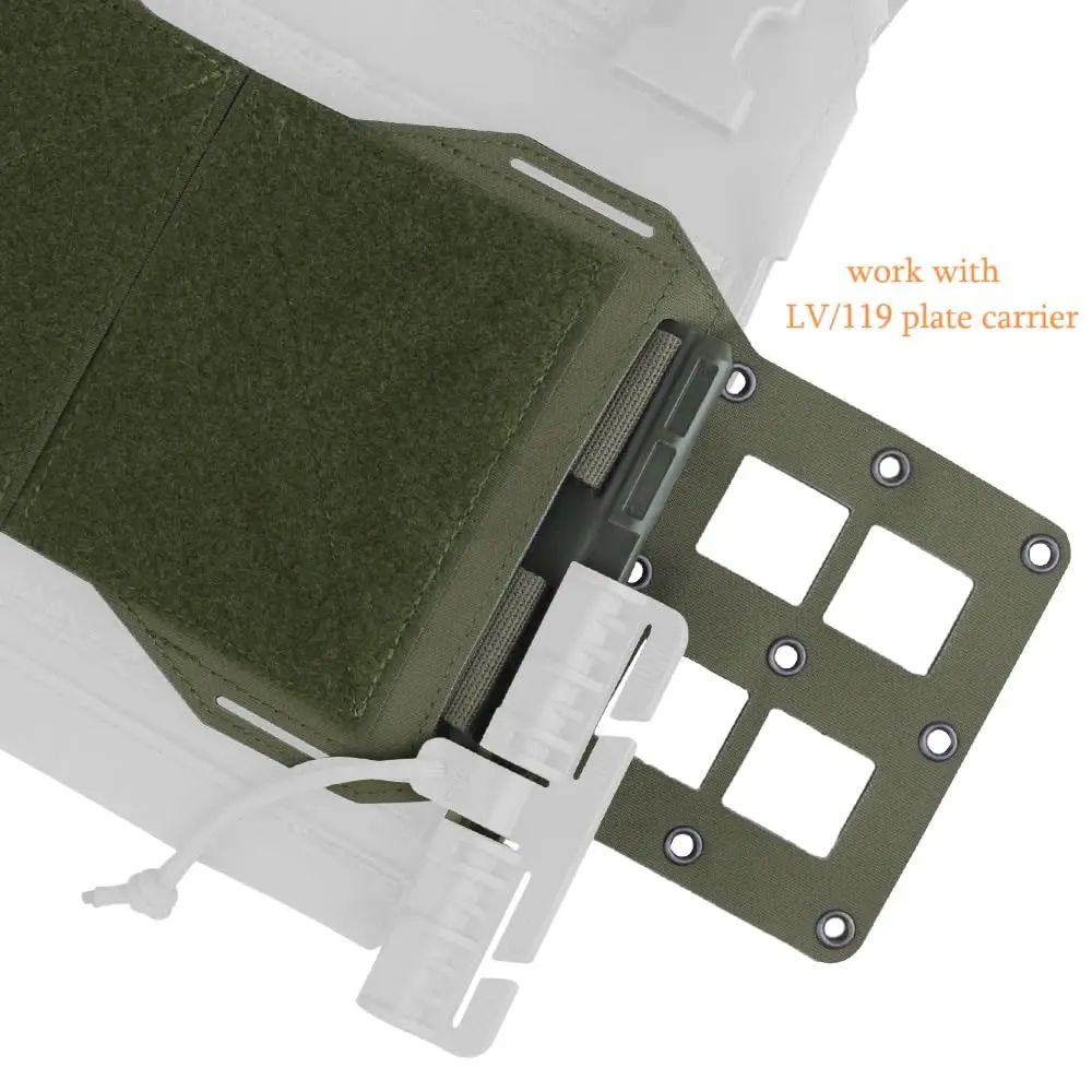 Bolsa lateral MOLLE con velcro para portaplacas y chaleco táctico