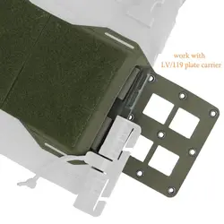 Bolsa lateral MOLLE con velcro para portaplacas y chaleco táctico