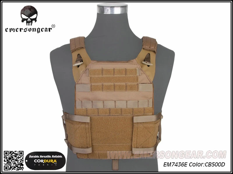 Chaleco táctico MOLLE JPC protección de pecho negro/coyote - imagen 2