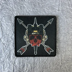 Parche calavera táctico adhesivo compatible MOLLE para mochilas