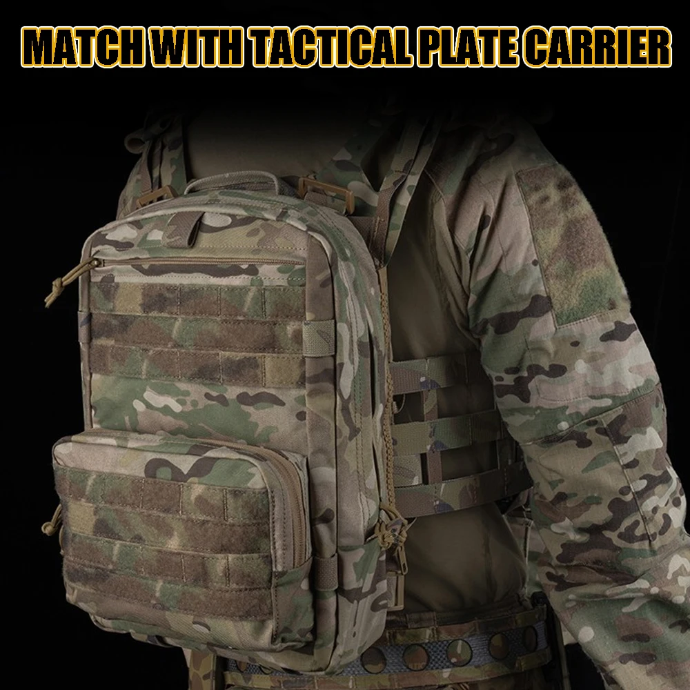 R Mochila táctica de asalto con placas protectoras MOLLE - imagen 5