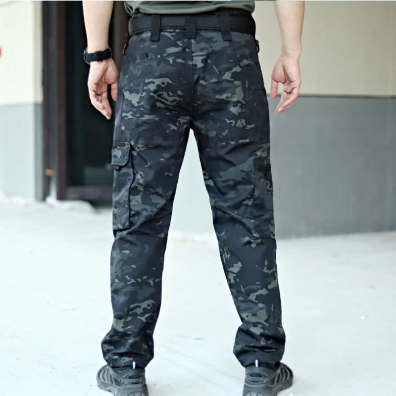 Pantalones tácticos impermeables hombre cargo multibolsillos desgaste - imagen 4
