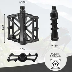 Pedales bicicleta aleación aluminio tipo X plataforma ancha con agarre