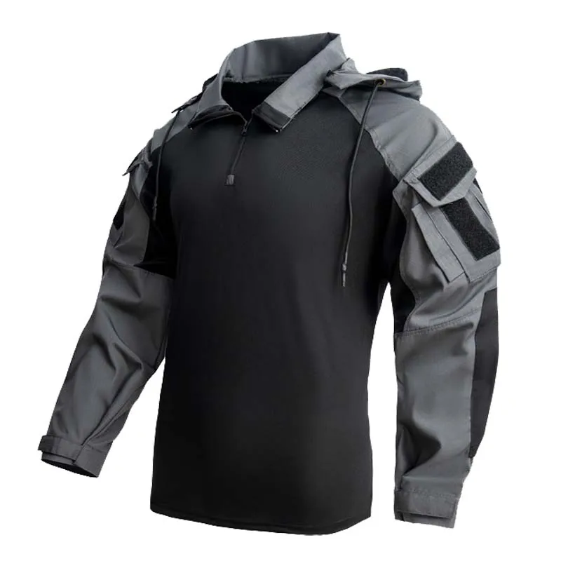 Camiseta táctica con capucha camuflaje impermeable resistente - imagen 3