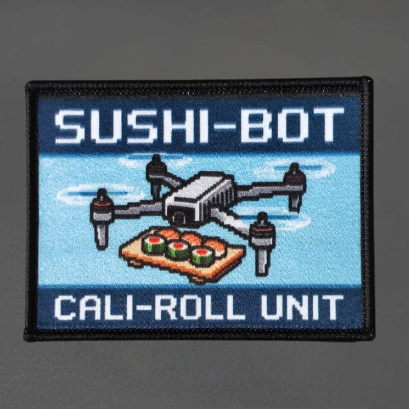 SUSHI-BOT CALI-ROLL UNIT parche táctico gancho y bucle decorativo - imagen 2