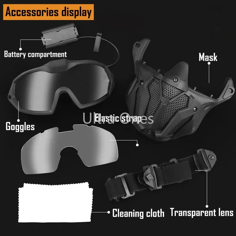 Máscara Airsoft táctica con microventilador antiniebla - imagen 2