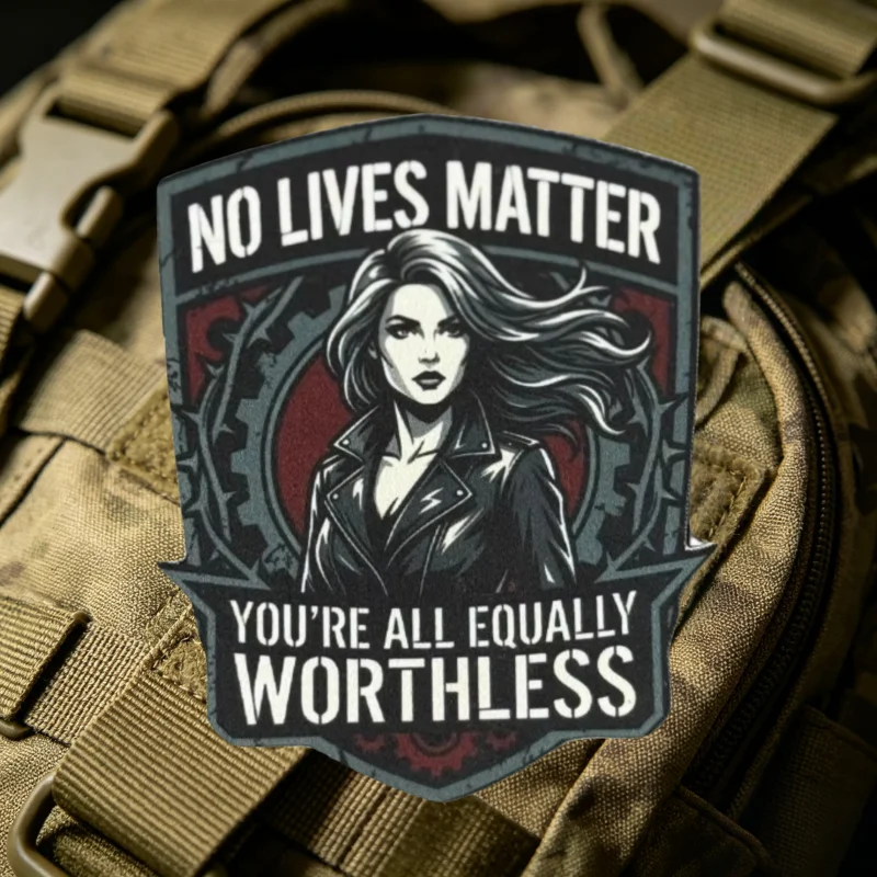 Parche táctico anime No Lives Matter con gancho y bucle para mochila - imagen 4