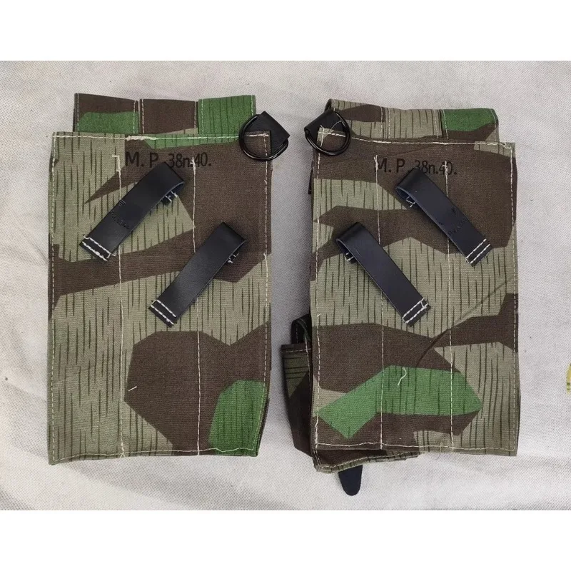 Bolsa táctica de lona alemana camuflaje hoja roble MP40 riñonera - imagen 3