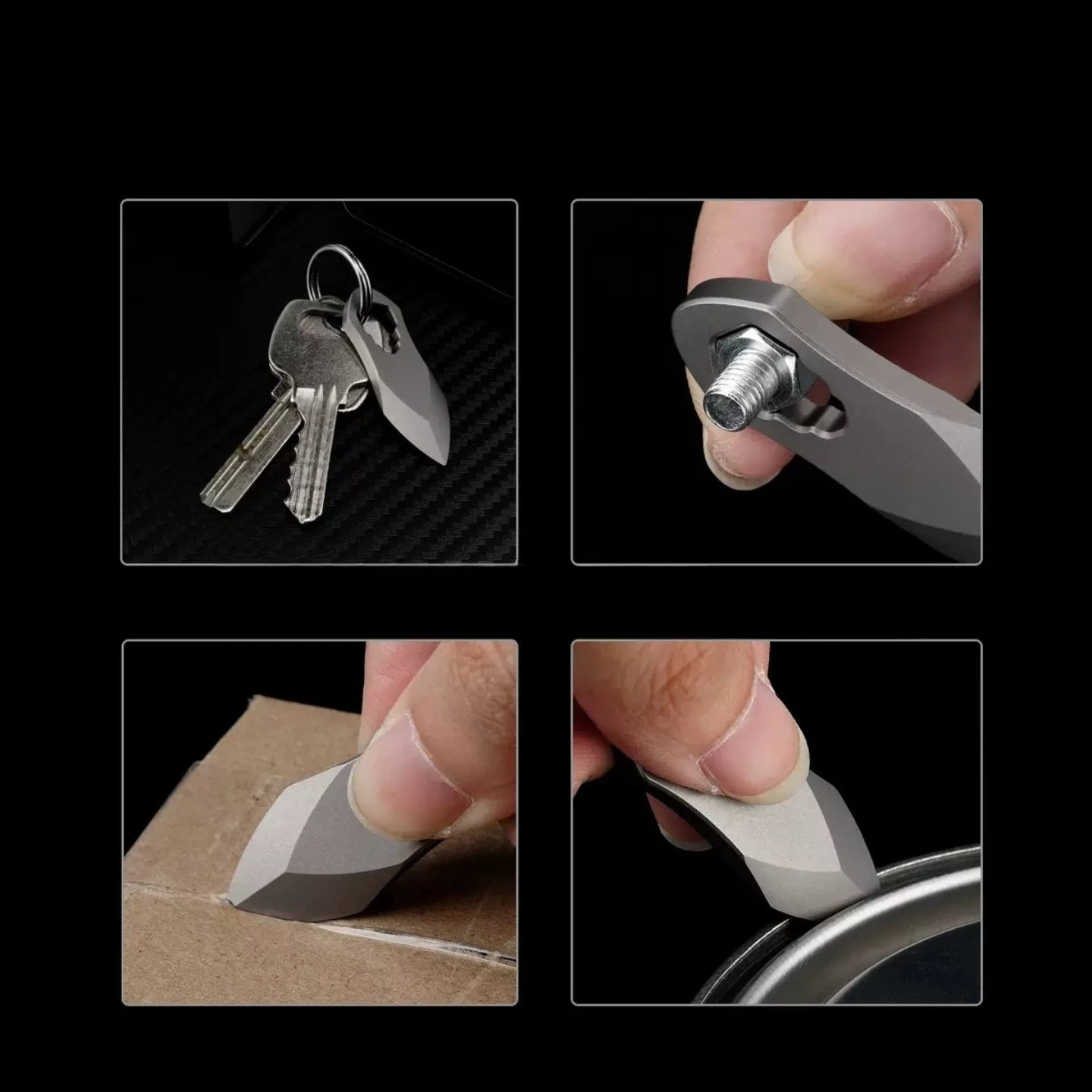 Mini palanca EDC de titanio para llavero - imagen 3