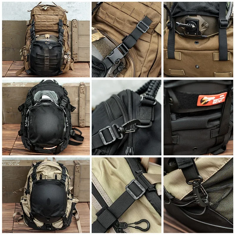 Bolsa táctica MOLLE de malla fija para casco, soporte externo - imagen 5