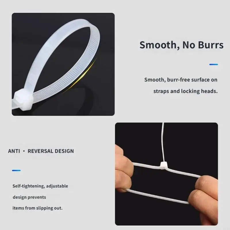 Bridas para cables nylon reutilizables con correa de ajuste - imagen 3
