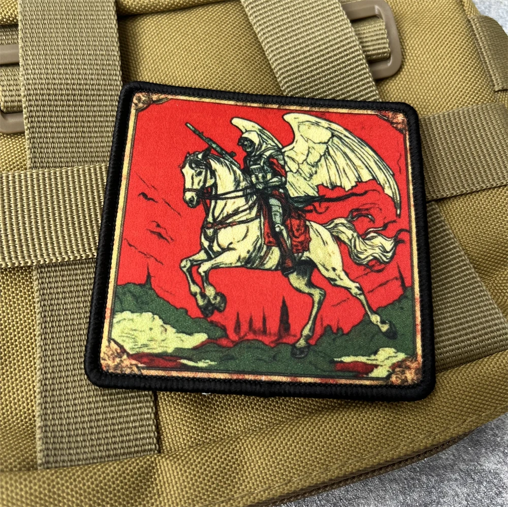Parche táctico Horseman Apocalypse insignia moral MOLLE para mochila - imagen 2