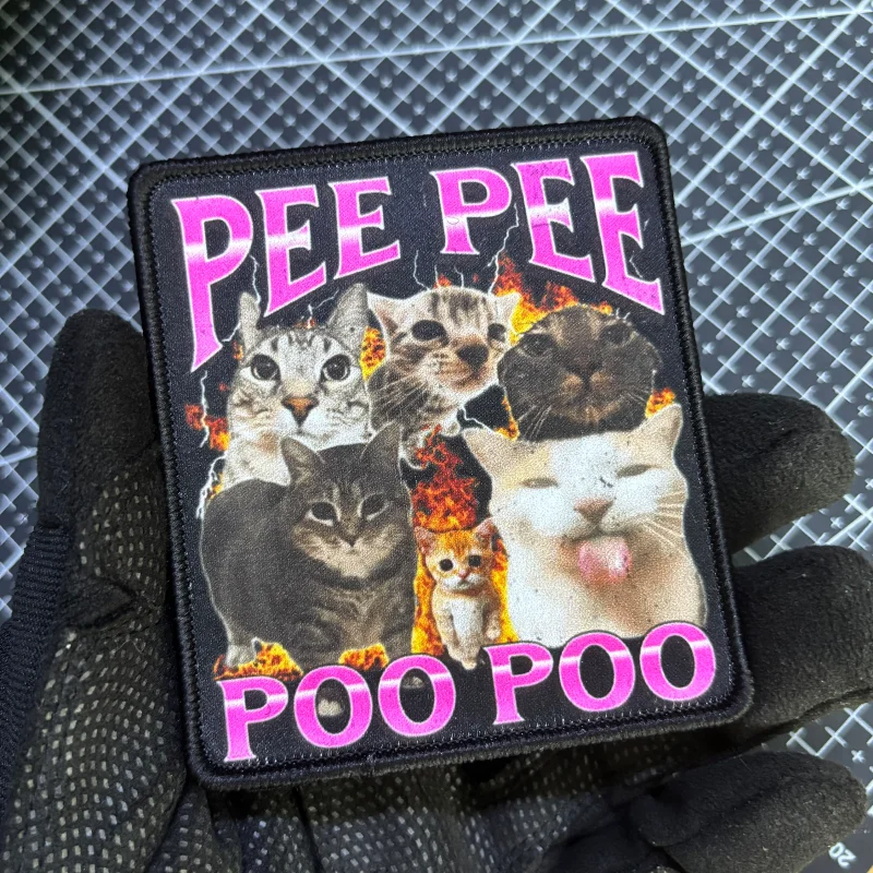 Parche velcro gato peculiar estilo táctico para chaleco y mochila - imagen 4