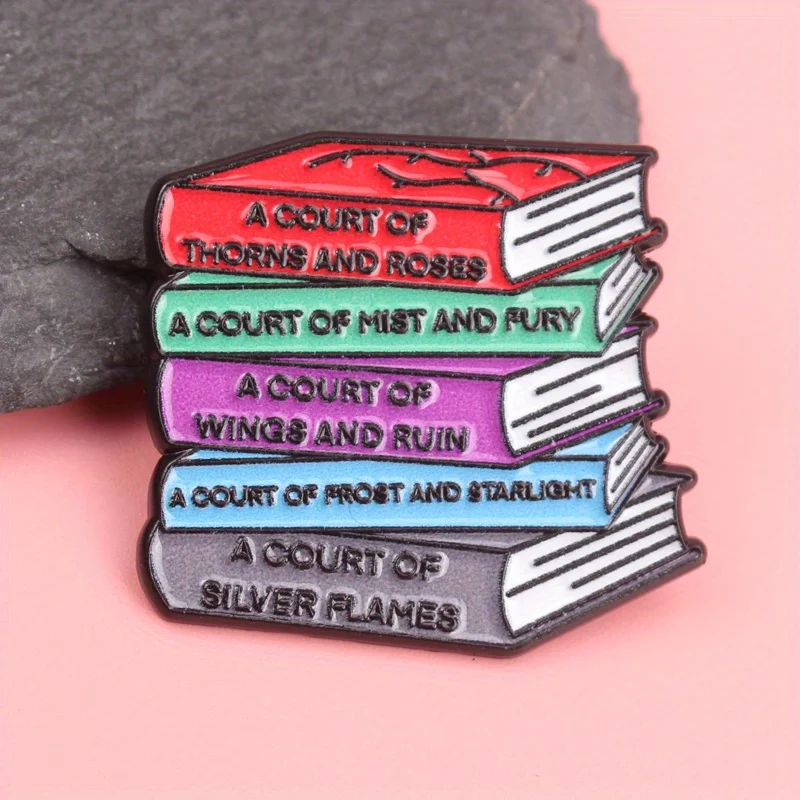Pin esmaltado de libros y gatos para amantes de la lectura