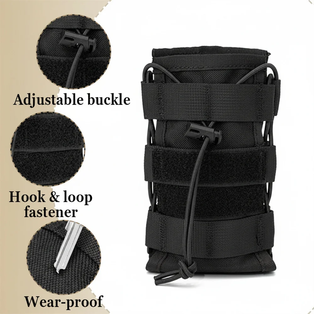 Bolsa táctica MOLLE ajustable para botella de agua, funda radio - imagen 5
