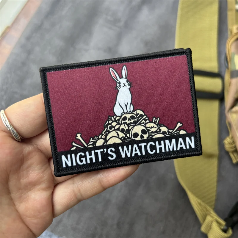Parche táctico NIGHT'S WATCHMAN con velcro para emblema moral - imagen 2