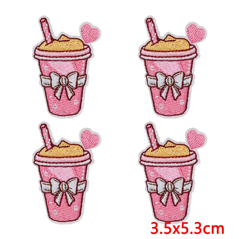 Parche bordado termoadhesivo Día San Valentín rosa dibujos para ropa