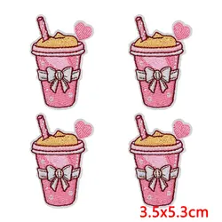 Parche bordado termoadhesivo Día San Valentín rosa dibujos para ropa