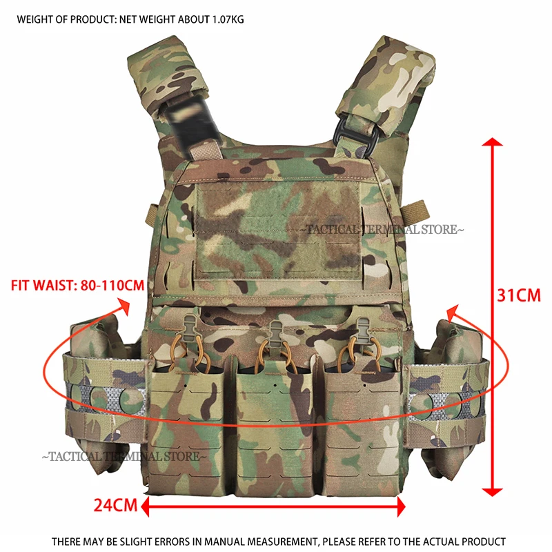 Chaleco Táctico Ferro V5 FCPC con MOLLE y liberación rápida para airsoft - imagen 3