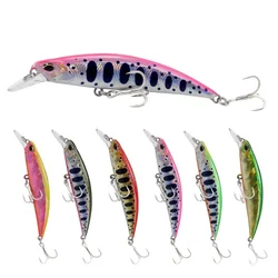 RYUKI Minnow Wobbler hundimiento señuelo de pesca para lubina y culter