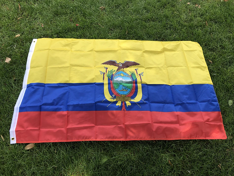 Bandera Ecuador poliéster resistente interior y exterior