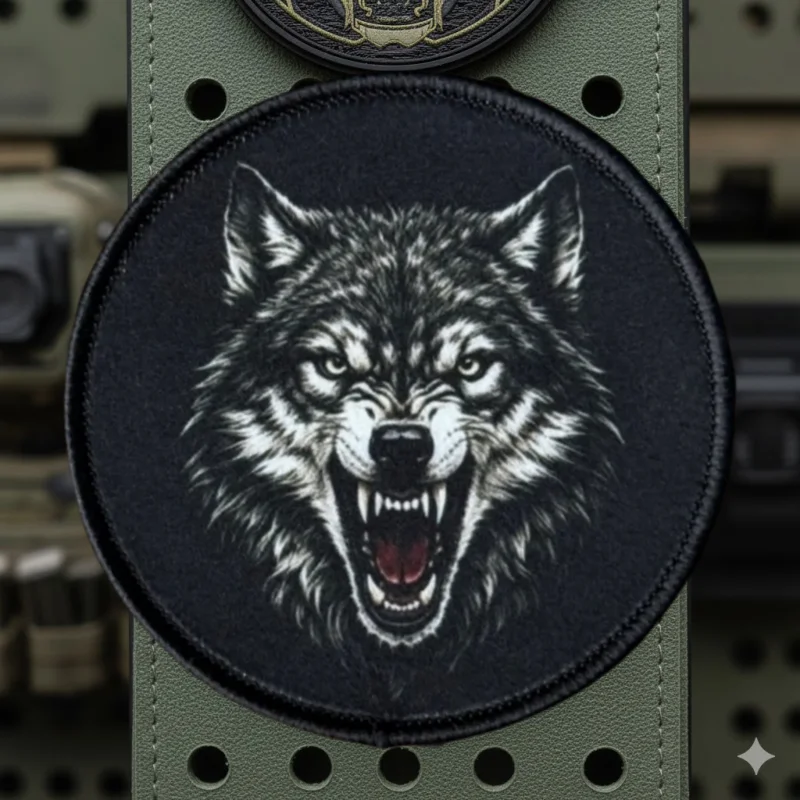Parches tácticos de lobo para chaleco, insignias de moral bordadas - imagen 5